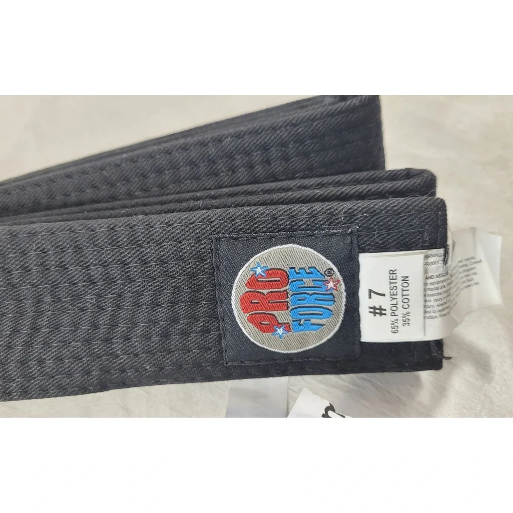Pro Force Martial Arts Karate Rank Belt - Poly‎ Cotton - Black - Size 7 - #53097